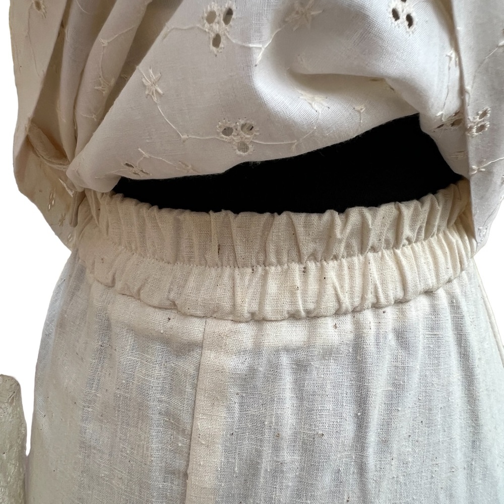 M. BIANCHI CALIFORNIA Vintage Eyelet Ruffle Hem Skirt & Button Down Top AMAZING! - Picture 10 of 16